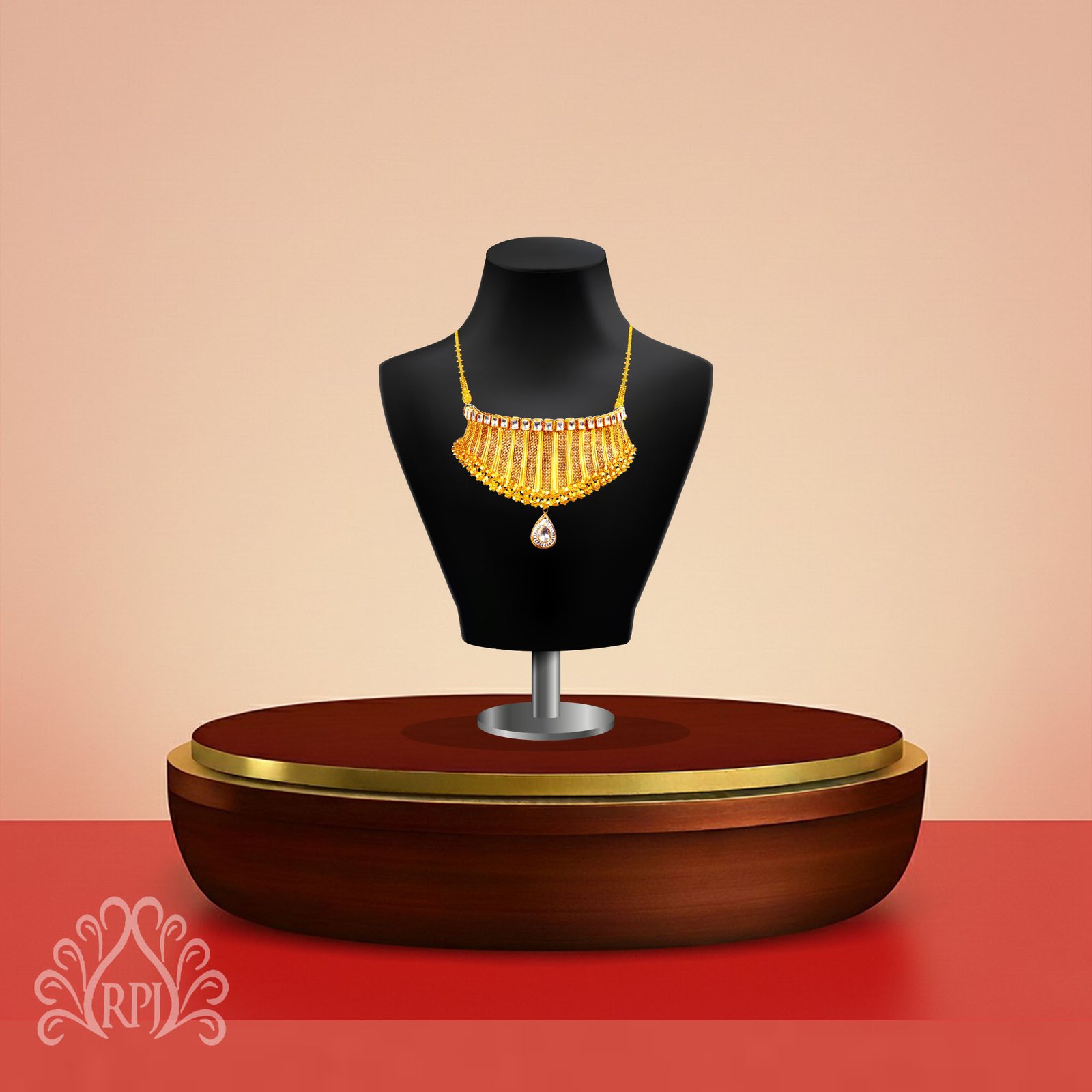 Gold Choker Necklace - 45 GM